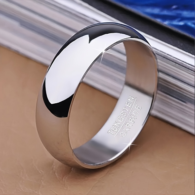 Ladies' 6Mm Tungsten Minimalist Ring for Couples